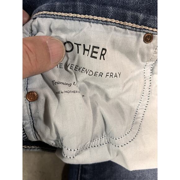 Mother Jeans Womens 24 Flare Bell Bottom Weekender Fray Teaming Up Made In USA - Picture 4 of 15